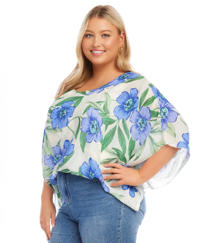 Plus Size Blouson Scarf Top