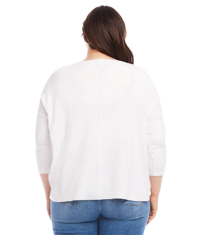 Plus Size Boatneck Top