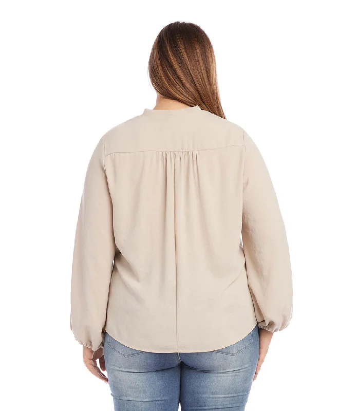 Plus Size Cowl Neck Top