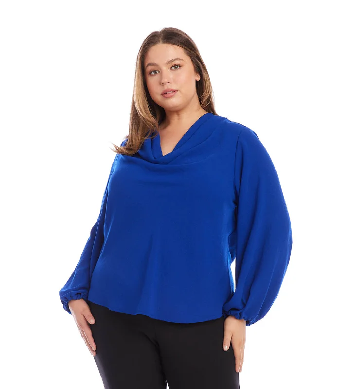 Plus Size Cowl Neck Top