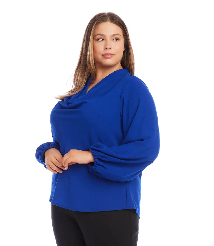 Plus Size Cowl Neck Top