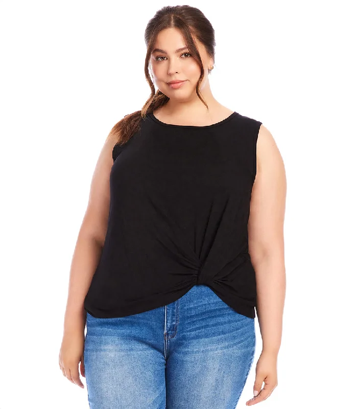 Plus Size Sleeveless Pick Up Top