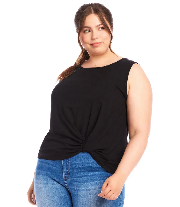 Plus Size Sleeveless Pick Up Top