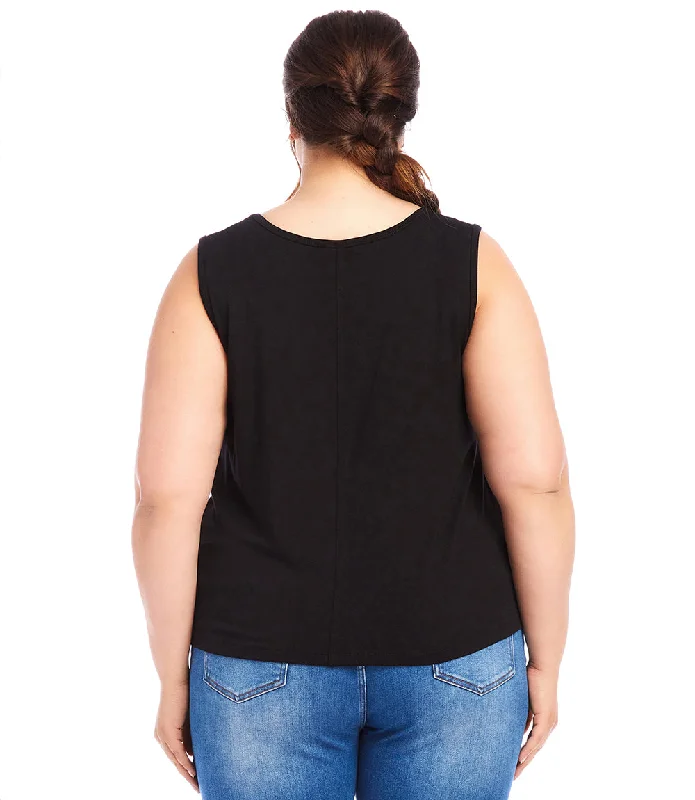 Plus Size Sleeveless Pick Up Top