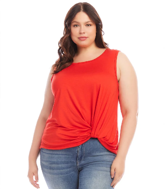 Plus Size Sleeveless Pick Up Top