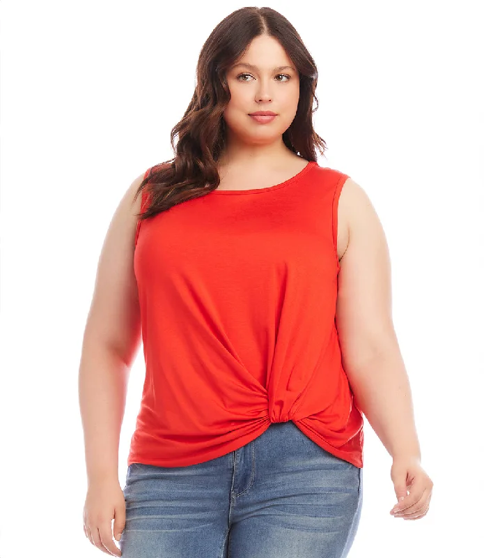 Plus Size Sleeveless Pick Up Top