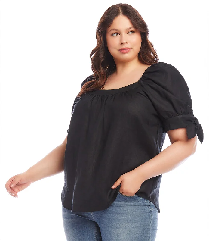 Plus Size Square Neck Top