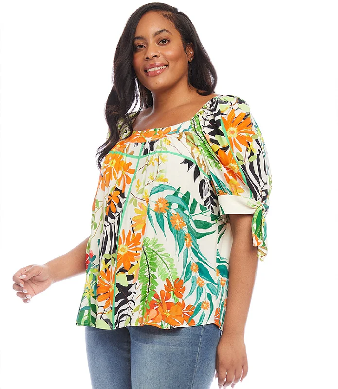 Plus Size Square Neck Top