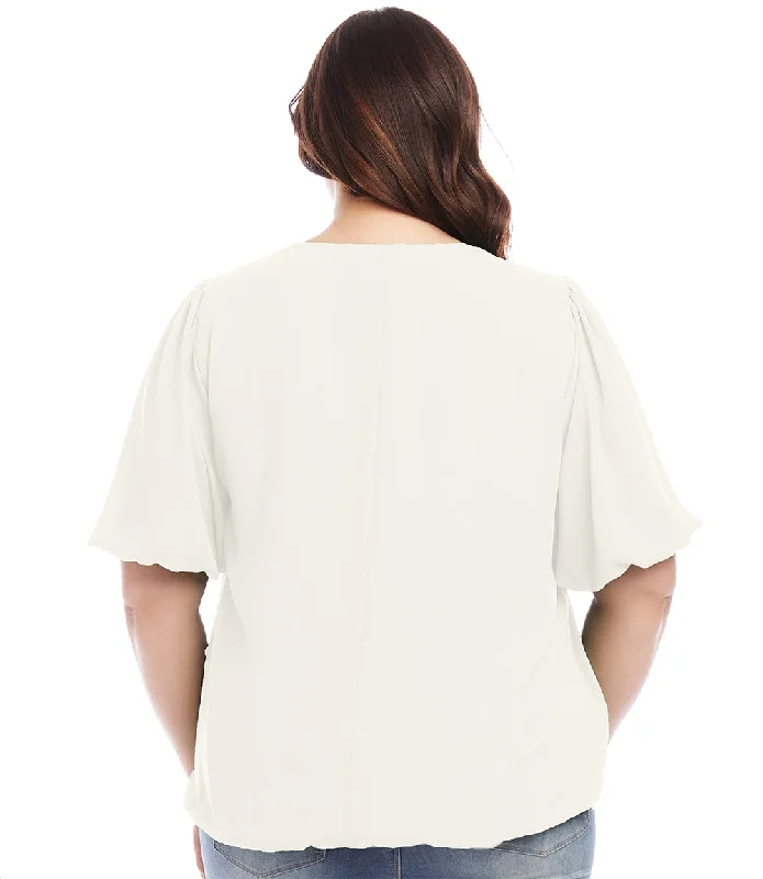 Plus Size Sleeve Puff Sleeve Top