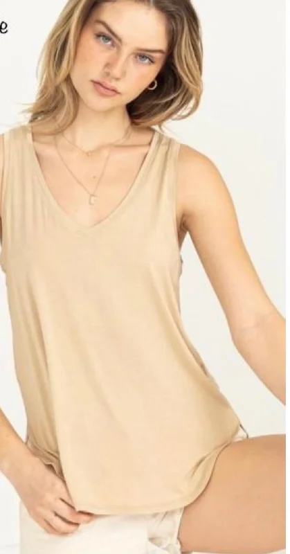 Tops- Layering Tanks Taupe