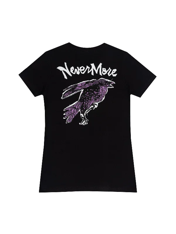 Edgar Allan Poe Nevermore Raven Women's Crew T-Shirt