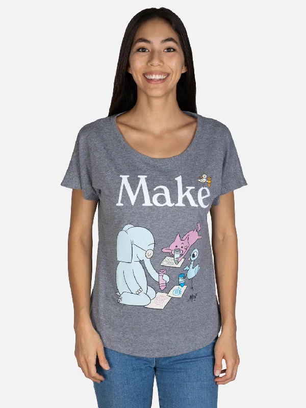 ELEPHANT & PIGGIE Make Women’s Relaxed Fit T-Shirt