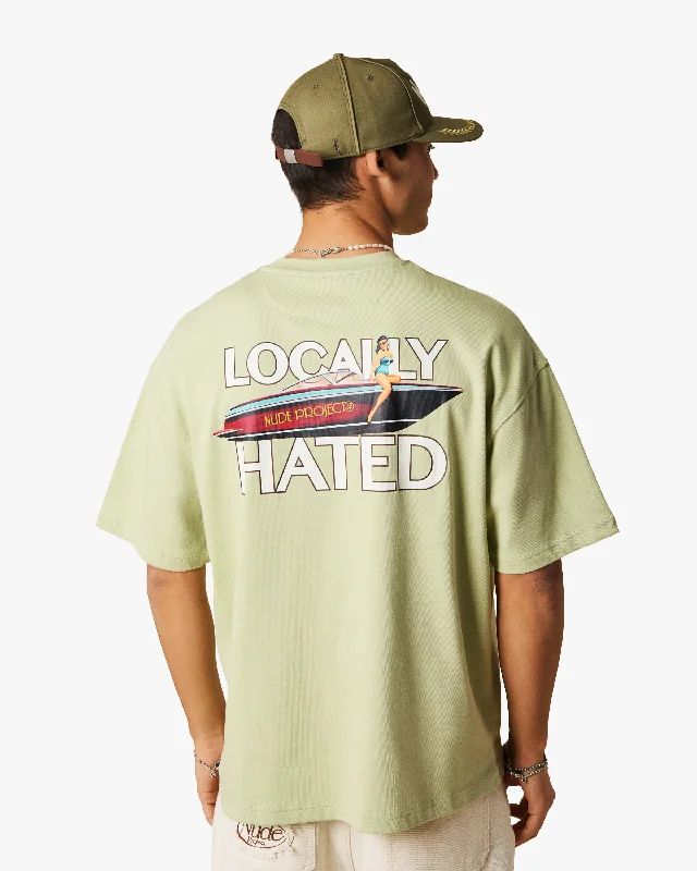 LOCALLY HATED TEE PALE GREEN