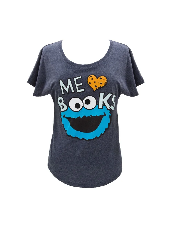 Sesame Street Cookie Monster - Me Love Books Women’s Relaxed Fit T-Shirt