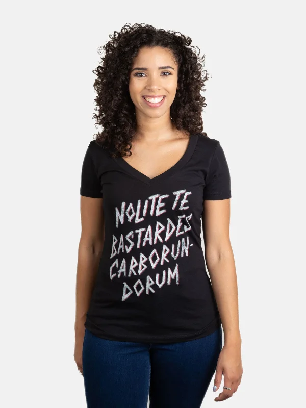 Nolite te bastardes carborundorum Women's V-Neck T-Shirt