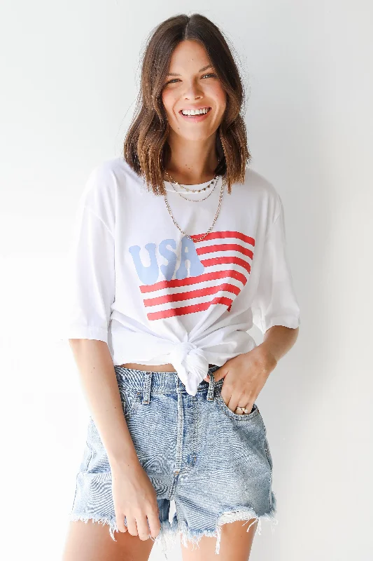 FINAL SALE - USA Flag Graphic Tee