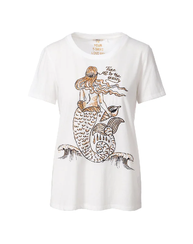 Willow Mermaid Embroidered T-Shirt