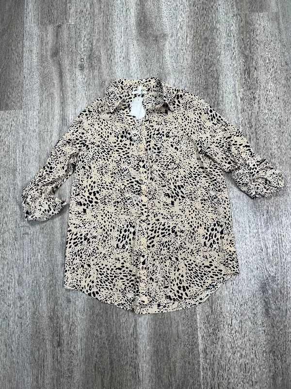 Blouse 3/4 Sleeve By Maurices In Leopard Print, Size: S