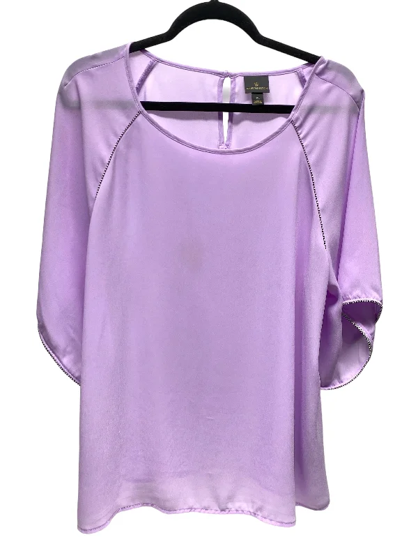 Blouse 3/4 Sleeve By Worthington In Purple, Size: Xl