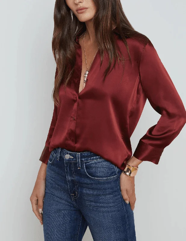 L'Agence Dani Three Quarter Sleeve Blouse