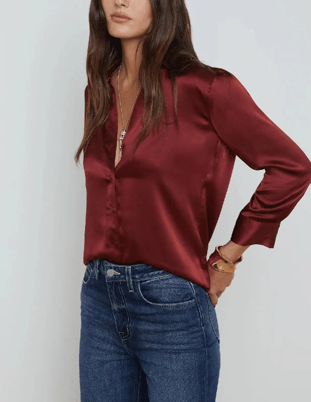 L'Agence Dani Three Quarter Sleeve Blouse