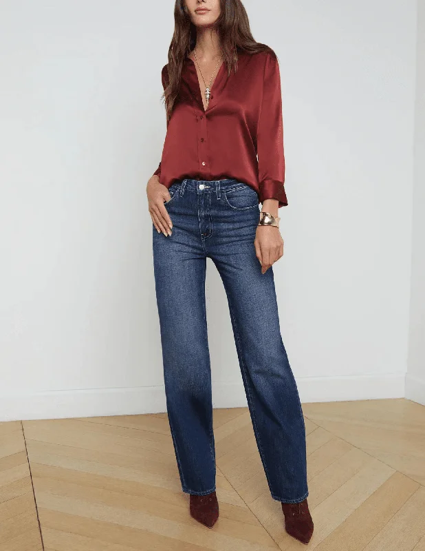 L'Agence Dani Three Quarter Sleeve Blouse