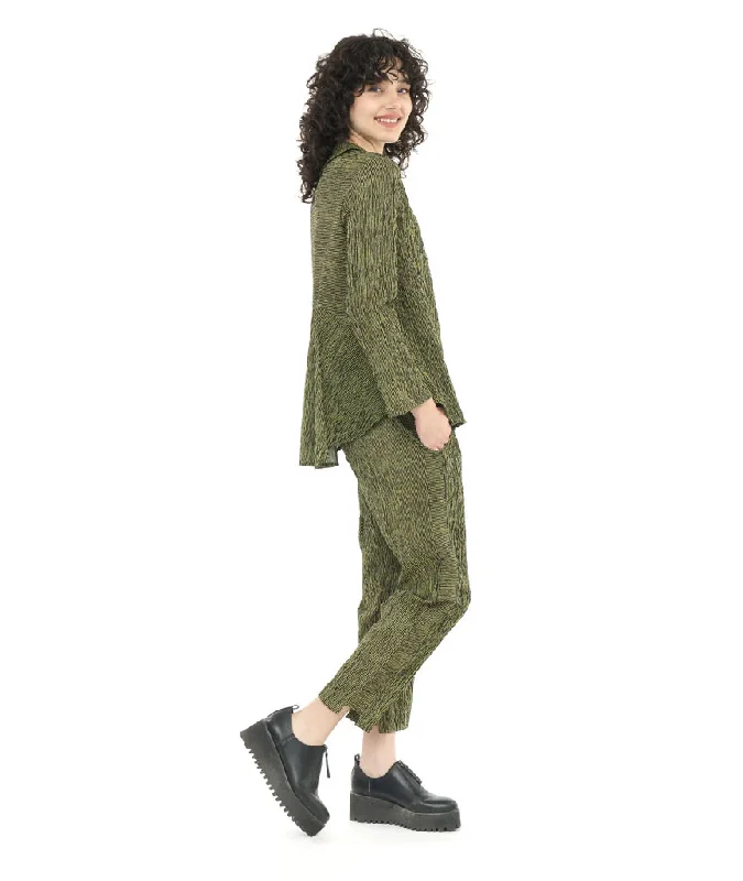 Niche - Ridge Stripe - Willow Blouse - Green