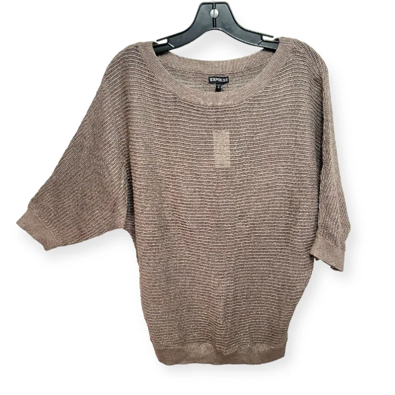 Sweater By Express In Gold & Tan, Size: 6