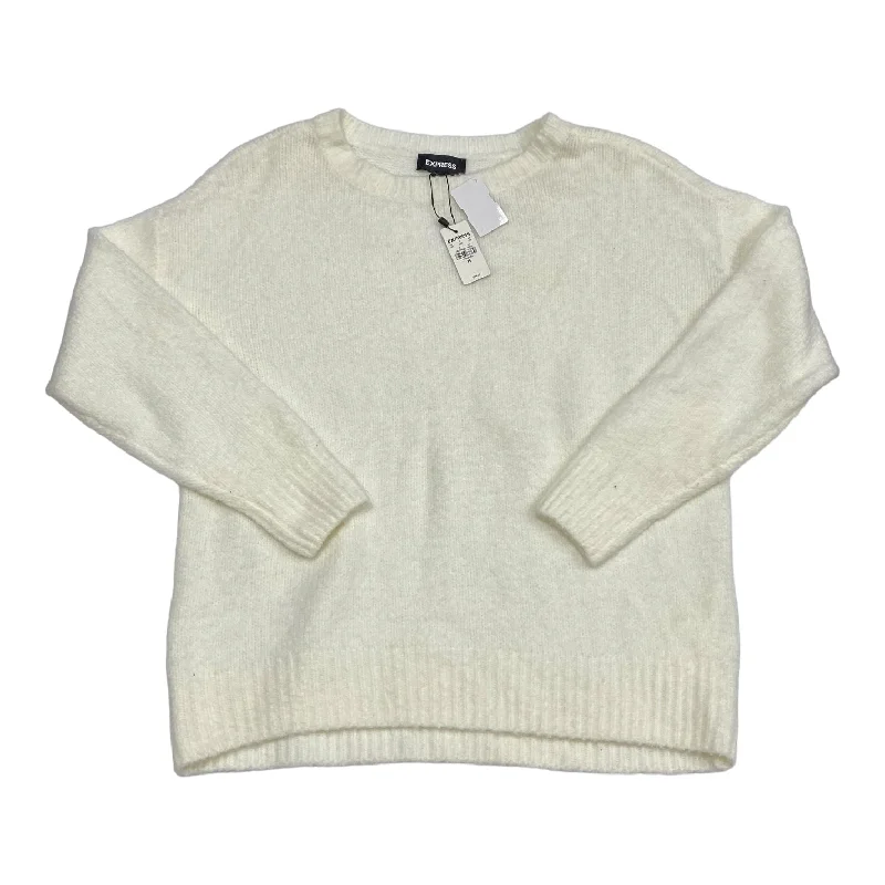 Sweater By Express In White, Size: Xs