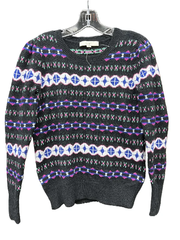 Sweater By Loft In Black & Blue, Size: Xs