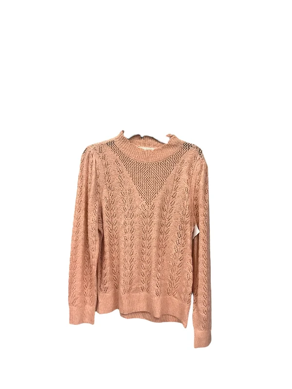 Sweater By Loft In Peach, Size: L