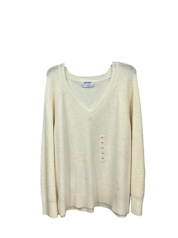 Sweater By Old Navy In Cream, Size: Xxl