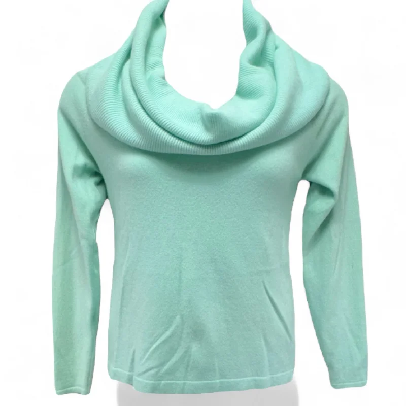 Sweater Cashmere By Ellen Tracy In Aqua, Size: Xl