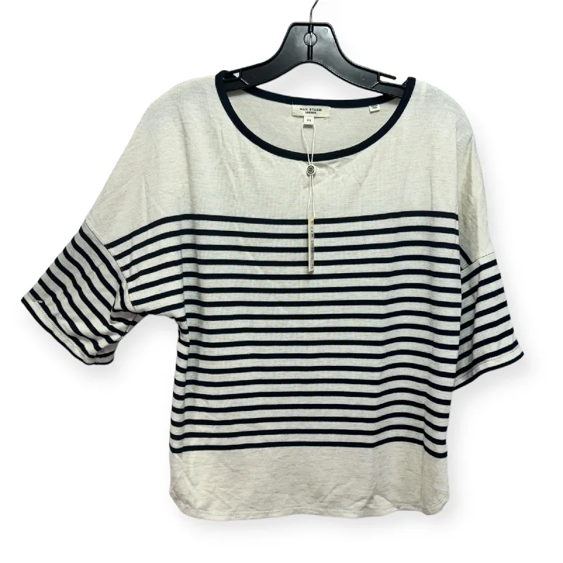 Sweater Short Sleeve By Max Studio In Striped Pattern, Size: Xs