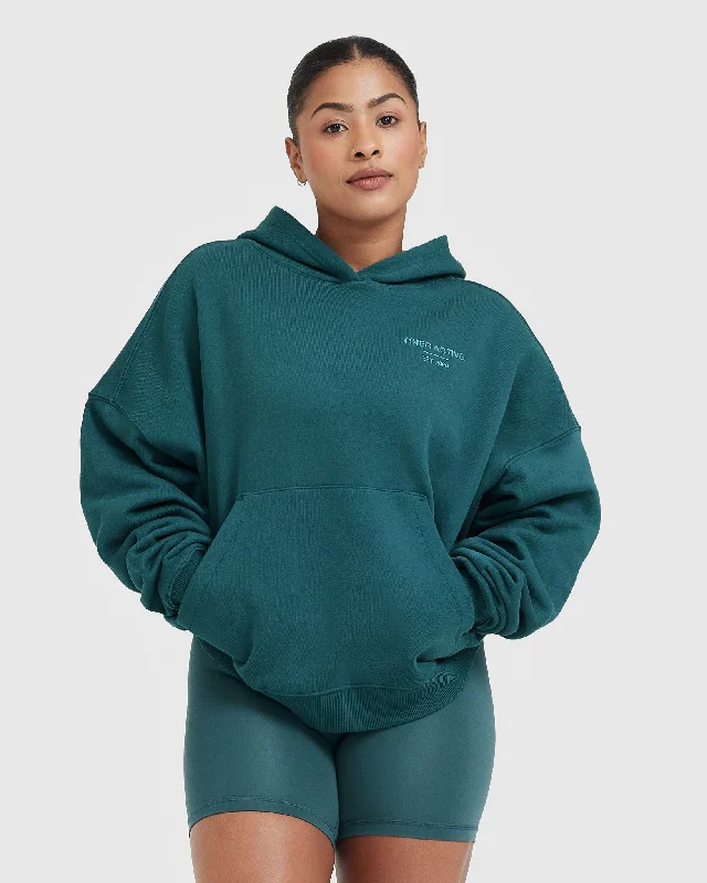 All Day Est 2020 Oversized Hoodie | Marine Teal