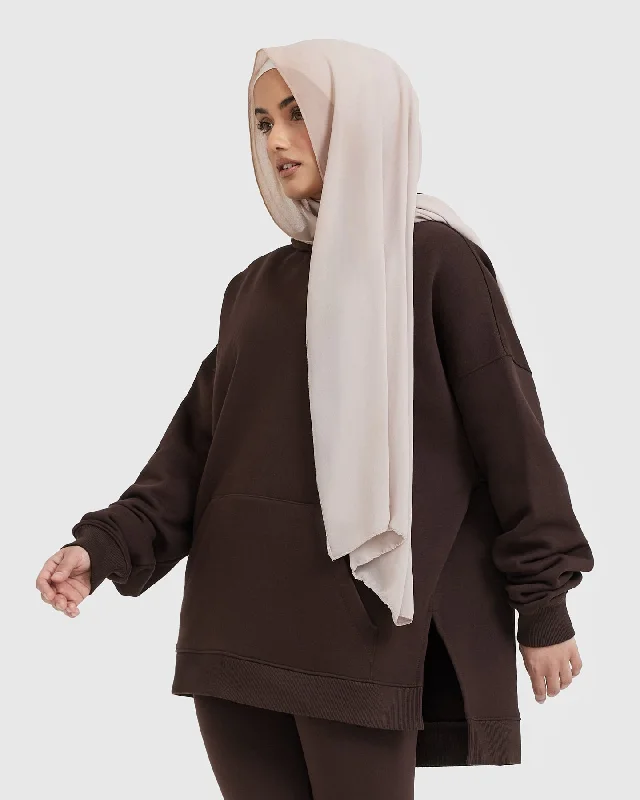 All Day Longline Hoodie | 70% Cocoa