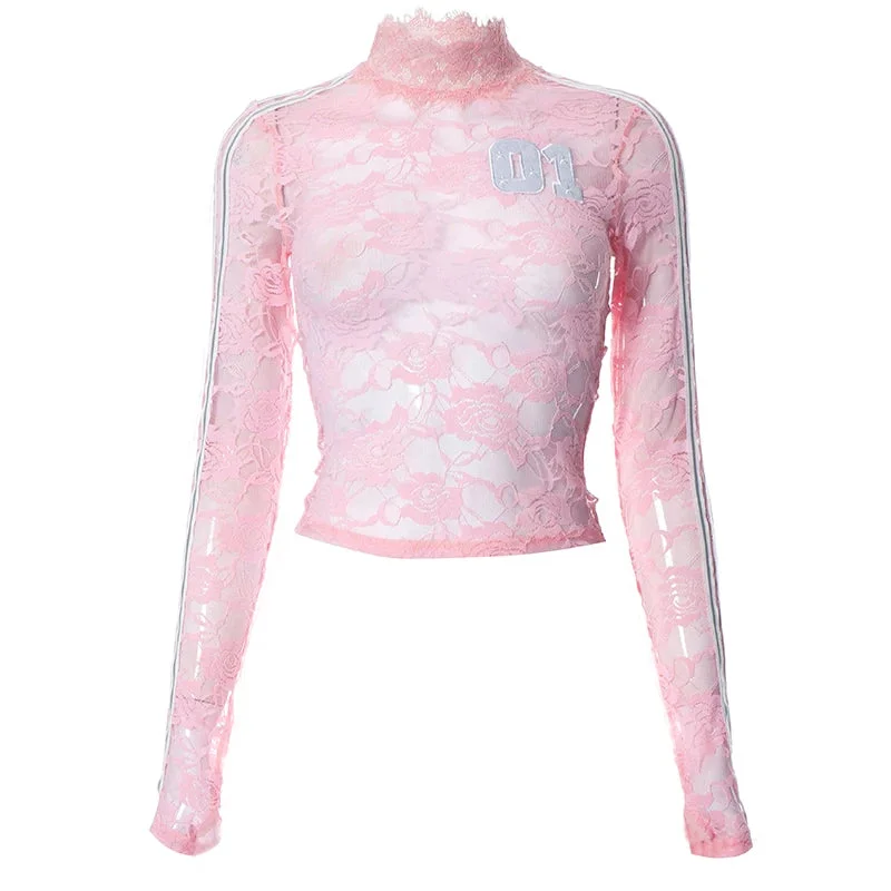 L / Pink Top / Spandex / Polyester