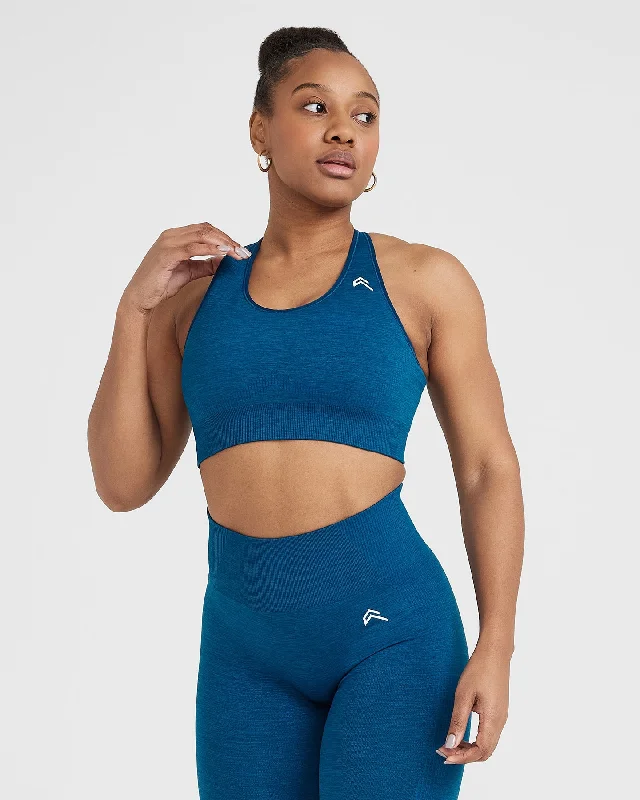 Classic Seamless 2.0 Bralette | Petrol Blue Marl