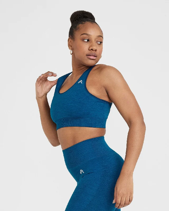 Classic Seamless 2.0 Bralette | Petrol Blue Marl