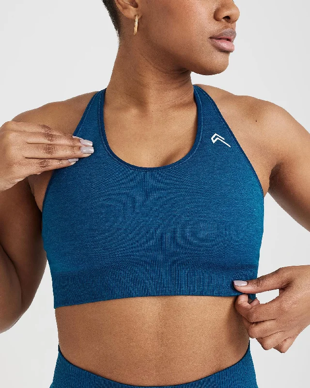 Classic Seamless 2.0 Bralette | Petrol Blue Marl