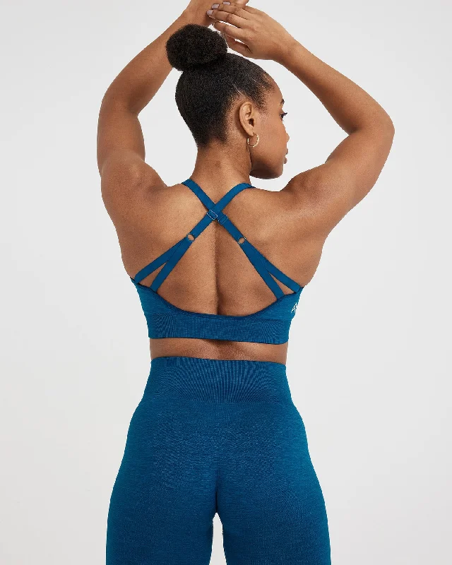 Classic Seamless 2.0 Bralette | Petrol Blue Marl