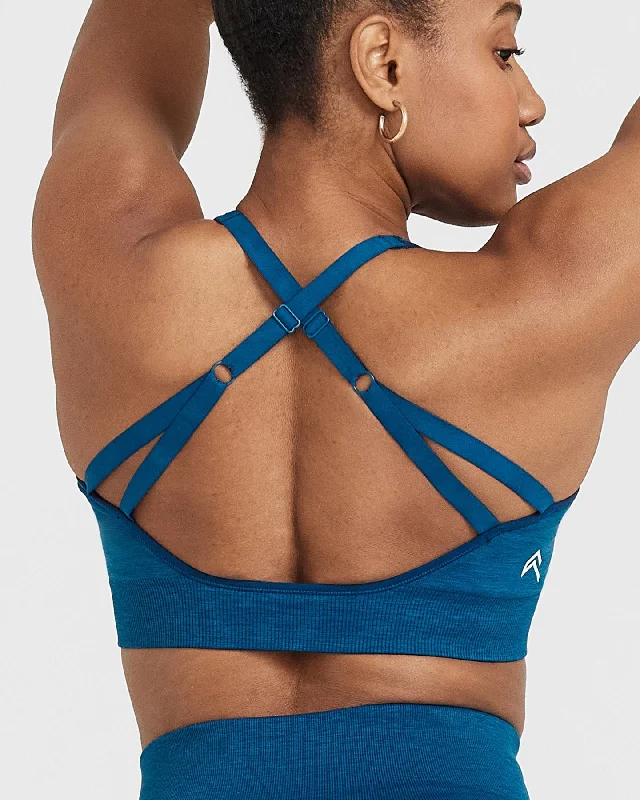 Classic Seamless 2.0 Bralette | Petrol Blue Marl