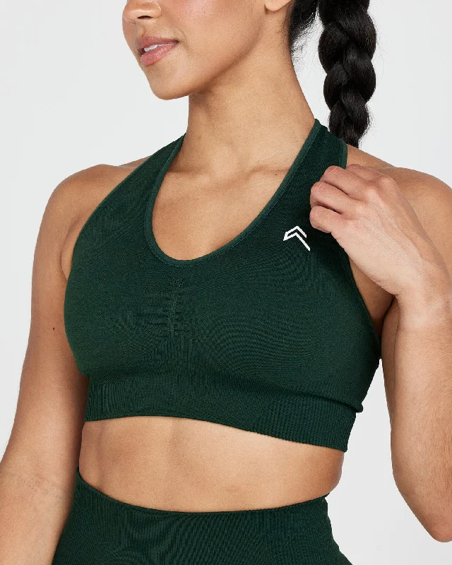 Classic Seamless 2.0 V-Neck Bralette | Evergreen Marl