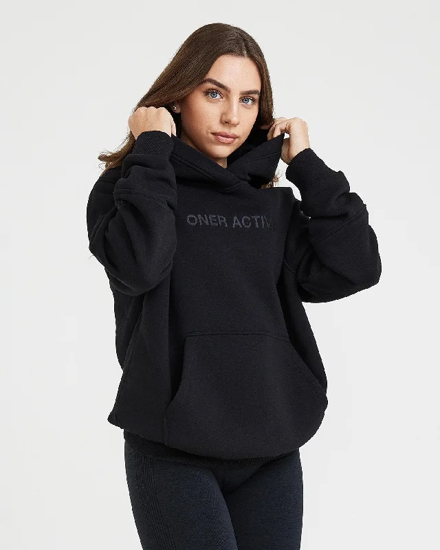 Classic Lounge Oversized Hoodie | Black