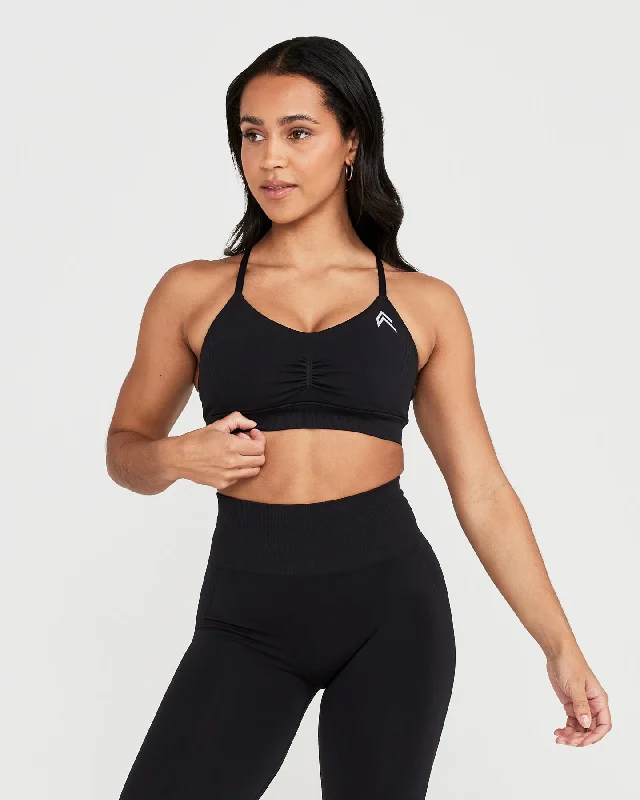 Effortless Micro Bralette | Black