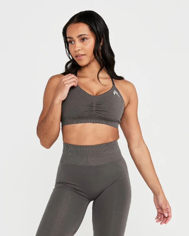 Effortless Micro Bralette | Deep Taupe