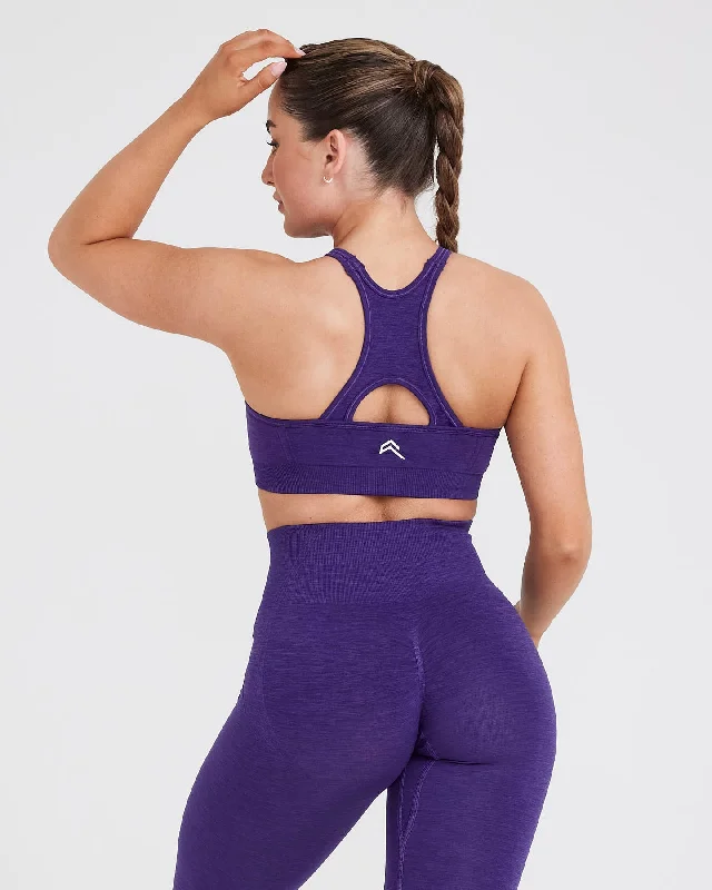 Effortless Seamless High Neck Bralette | Amethyst