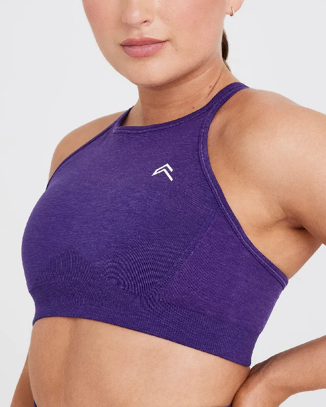 Effortless Seamless High Neck Bralette | Amethyst