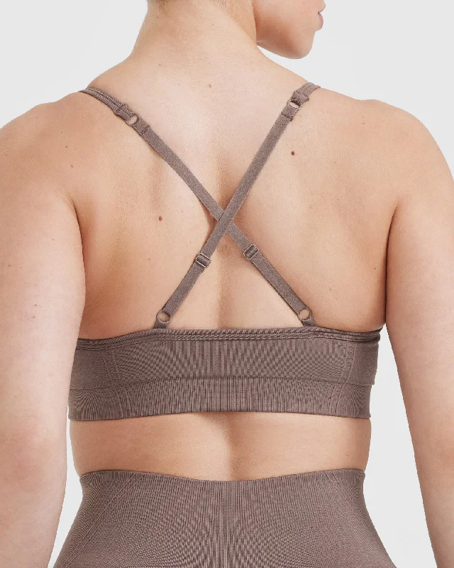 Effortless Strappy Bralette | Washed Cool Brown