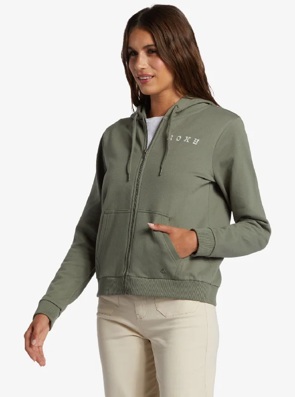 Evening Hike Zip Zip-Up Hoodie - Agave Green